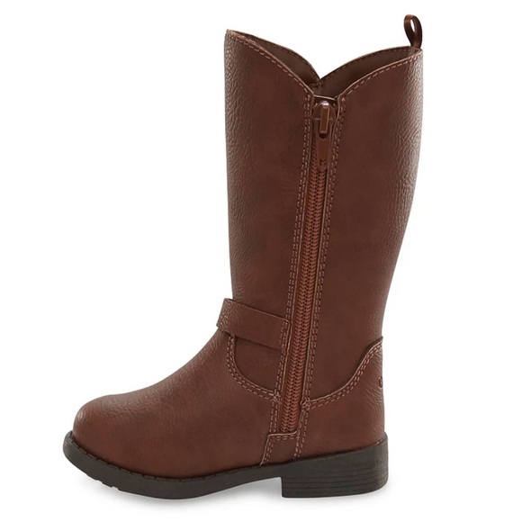 NWT OshKosh B’gosh Brown Fashion Knee High Boots, Size 9T - Picture 3 of 3